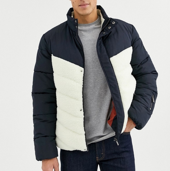 Native Youth Gotland Sherpa Puffer Jacket Mens XL - Picture 1 of 6